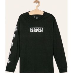 Vans - Longsleeve dziecięcy 129-173 cm. Czarne t-shirty chłopięce Vans, z nadrukiem, z bawełny, z długim rękawem. W wyprzedaży za 99,90 zł.