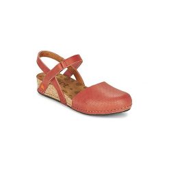 Sandały Art POMPEI. Czerwone sandały damskie marki Art, bez wzorów, z kauczuku, bez obcasa, bez zapięcia. Za 335,20 zł.