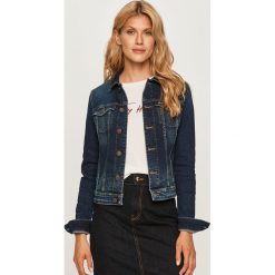 Tommy Jeans - Kurtka jeansowa. Niebieskie kurtki damskie Tommy Jeans, s, bez wzorów, z elastanu, krótkie. Za 449,90 zł.