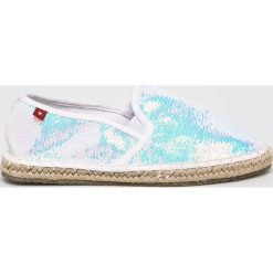 Big Star - Espadryle. Białe espadryle damskie BIG STAR, bez wzorów, z materiału, bez obcasa, na obcasie. W wyprzedaży za 69,90 zł.