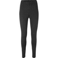 Legginsy z wygodnym paskiem bonprix czarno-biały w kropki. Czarne legginsy damskie bonprix, bez wzorów. Za 37,99 zł.