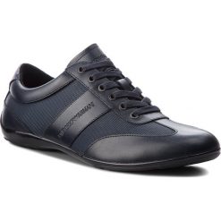 Półbuty EMPORIO ARMANI - X4C475 XL473 00554 Night/Night. Niebieskie półbuty skórzane męskie Emporio Armani. Za 769,00 zł.