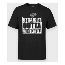 Koszulka męska Straight outta Winterfell. Koszulki męskie MegaKoszulki, m, bez wzorów, z bawełny, z podwójnym kołnierzykiem, bez rękawów. Za 54,90 zł.
