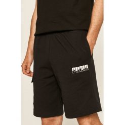 Puma - Szorty. Czarne spodenki sportowe męskie Puma, s, z nadrukiem, z elastanu, sportowe. Za 139,90 zł.