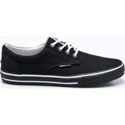 Tommy Jeans - Tenisówki. Czarne tenisówki męskie marki Tommy Jeans, z jeansu, na sznurówki. Za 299,90 zł.