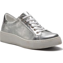 Sneakersy LASOCKI - WI23-DERBA-03 Silver. Szare półbuty damskie Lasocki, na co dzień, bez wzorów, ze skóry, bez obcasa, bez zapięcia. Za 169,99 zł.