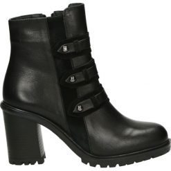 Botki - 01409 PLA BLA. Czarne botki damskie na zamek Venezia, ze skóry. Za 389,00 zł.