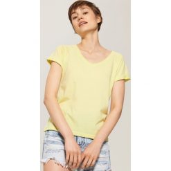 Bluzki, topy, tuniki: T-shirt basic – Żółty