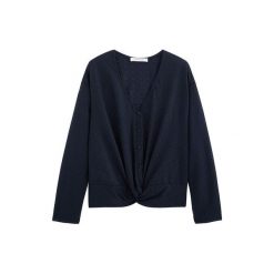 Bluzka damska. Czarne bluzki damskie Promod, bez wzorów, eleganckie, bez kołnierzyka. Za 89,90 zł.