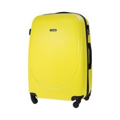 Mała walizka kabinowa 55x35x22cm ABS STL856 żółta - S \ Żółty. Żółte walizki Solier, z gumy. Za 119,00 zł.