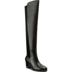 Muszkieterki CAPRICE - 9-25534-29 Black Comb 019. Czarne buty zimowe damskie Caprice, z materiału, przed kolano, na wysokim obcasie, na obcasie. W wyprzedaży za 359,00 zł.