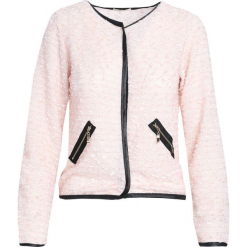 Jasnoróżowy Żakiet French Door. Różowe marynarki damskie Born2be, xl, bez wzorów. Za 14,99 zł.