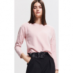 Bluza z koralikami - Różowy. Czerwone bluzy damskie Reserved, l. Za 79,99 zł.