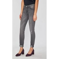 Guess Jeans - Jeansy. Szare jeansy damskie skinny marki Guess Jeans, z aplikacjami, z elastanu. Za 319,90 zł.