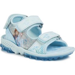 Sandały FROZEN - CP76-SS2021DFR Blue. Niebieskie sandały dziewczęce Frozen, ze skóry ekologicznej, bez zapięcia. Za 79,99 zł.