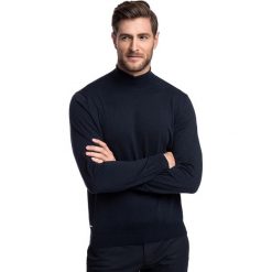 Sweter RUFO SWGR000297. Pomarańczowe swetry męskie Giacomo Conti, na zimę, m, z aplikacjami, z bawełny, eleganckie, z golfem, bez kaptura. Za 229,00 zł.