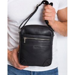SkÓrzana torba na ramiĘ miejska model 22403-ndm black pa. Czarne torby męskie skórzane w paski, ze skóry, eleganckie, małe. Za 149,00 zł.
