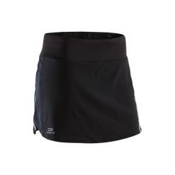 Spódniczka do biegania RUN DRY+ 2 w 1. Czarne spódniczki damskie KALENJI, xs, bez wzorów, z elastanu, krótkie, mini. Za 69,99 zł.