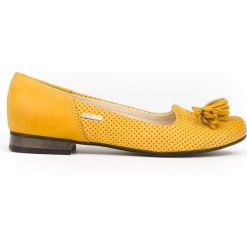 Dziurkowane balerinki - skóra naturalna - model 010 - kolor sonko. Baleriny damskie Zapato, bez wzorów, ze skóry, bez obcasa. Za 299,00 zł.