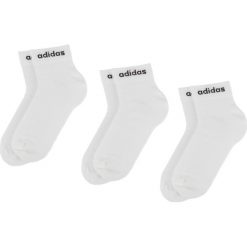 Skarpety ADIDAS CF3386 43-46. Białe skarpetki męskie Adidas, bez wzorów, z bawełny. Za 29,99 zł.