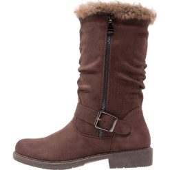 Anna Field Kozaki cognac. Brązowe buty zimowe damskie Anna Field, z materiału. W wyprzedaży za 127,20 zł.