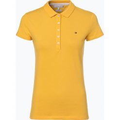 Tommy Hilfiger - Damska koszulka polo, żółty. Żółte koszulki damskie TOMMY HILFIGER, xs, bez wzorów, bez rękawów. Za 199,95 zł.
