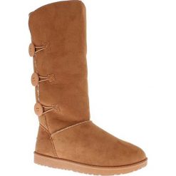 Kozaki "Flora" w kolorze jasnobrązowym. Brązowe bez kategorii marki Buty Twoich ulubionych marek, z materiału, na platformie. W wyprzedaży za 163,95 zł.