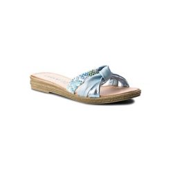LASOCKI EST-2071-06. Żółte klapki damskie Lasocki, bez wzorów, ze skóry, bez obcasa. Za 79,99 zł.