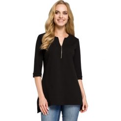SHERRY Tunika z zamkiem - czarna. Czarne tuniki damskie eleganckie marki Moe. Za 119,00 zł.