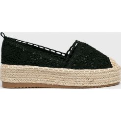 Answear - Espadryle Joia. Czarne espadryle damskie ANSWEAR, bez wzorów, z materiału, bez obcasa, na platformie. W wyprzedaży za 119,90 zł.