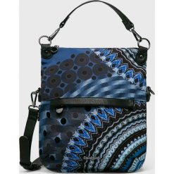 Desigual - Torebka. Niebieskie torebki klasyczne damskie Desigual, w paski, z poliesteru, casualowe, na ramię, średnie, bez dodatków. Za 249,90 zł.