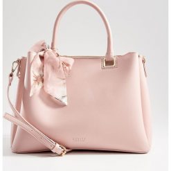 Torebka city bag z apaszką - Różowy. Różowe torebki klasyczne damskie marki Mohito. Za 139,99 zł.