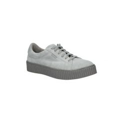 Buty Nessi Creepersy na platformie 17111. Szare półbuty damskie Nessi, bez wzorów, bez zapięcia. Za 169,99 zł.