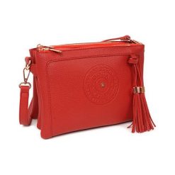 Doca Elegancka Torebka 12936. Czerwone torebki klasyczne damskie marki Doca. W wyprzedaży za 160,00 zł.