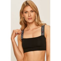 Tommy Hilfiger - Biustonosz sportowy. Czarne biustonosze sportowe damskie TOMMY HILFIGER, s, bez wzorów, z elastanu. Za 169,90 zł.