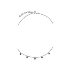 Srebrny naszyjnik choker z cyrkoniami czarnymi. Szare naszyjniki damskie marki Atdiament, z cyrkonią, srebrne. Za 109,00 zł.