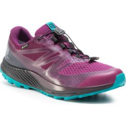 Buty SALOMON - Sense Escape 2 Gtx W GORE-TEX 407924 25 W0 Dark Purple/Black/Tile Blue. Fioletowe buty sportowe damskie Salomon, bez wzorów, z tworzywa sztucznego, sportowe, do biegania, gore-tex. Za 529,00 zł.