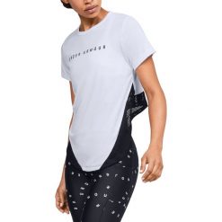 Under Armour HeatGear® Koszulka Biały. Białe koszulki damskie Under Armour, xs, z nadrukiem, z elastanu, bez kołnierzyka, z krótkim rękawem. Za 137,95 zł.