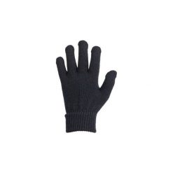 Rękawiczki Tricot czarne. Czarne rękawiczki damskie marki FOUGANZA, z kauczuku. Za 9,99 zł.