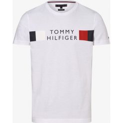 Tommy Hilfiger - T-shirt męski, biały. Białe t-shirty męskie TOMMY HILFIGER, m, z nadrukiem, z bawełny, bez kołnierzyka. Za 179,95 zł.