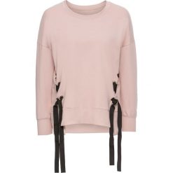 Bluzy rozpinane damskie: Bluza z wiązanymi paskami bonprix stary róż
