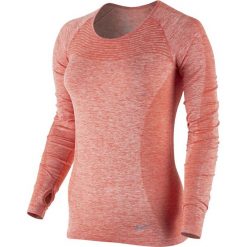 Bluzki asymetryczne: koszulka do biegania damska NIKE DRI-FIT KNIT LONG SLEEVE / 718582-696