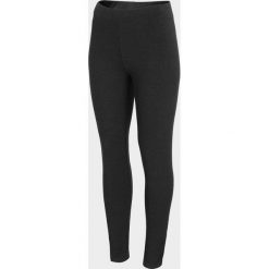 Legginsy damskie LEG600 - ciemny szary melanż - Outhorn. Szare spodnie damskie Outhorn, z dzianiny. Za 59,99 zł.