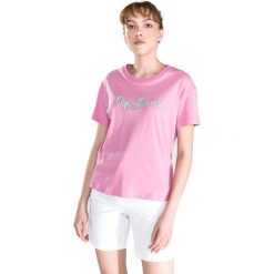 Pepe Jeans Esther Koszulka Różowy. Różowe koszulki damskie Pepe Jeans, s, z haftami, z bawełny, bez kołnierzyka. Za 154,95 zł.