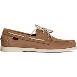 Buty SEBAGO DOCKSIDES PORTLAND NUBUK. Brązowe mokasyny męskie Sebago, ze skóry, eleganckie. Za 660,00 zł.