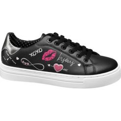 Sneakersy damskie Graceland czarne. Czarne sneakersy damskie Graceland, z materiału. Za 99,90 zł.
