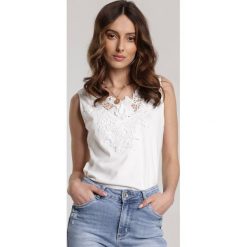 Biała Bluzka Millport. Białe bluzki damskie Renee, s, bez wzorów, bez kołnierzyka, bez rękawów. Za 79,99 zł.