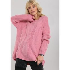 Różowy Sweter Rosedale. Różowe swetry damskie Renee, uniwersalny, bez wzorów, z dzianiny, casualowe, bez rękawów, bez kaptura. Za 149,99 zł.