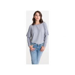 Bluzka W DRODZE szary melanż. Szare bluzki damskie Studio erer, s, bez wzorów, z jeansu, eleganckie, bez kołnierzyka, bez rękawów. Za 159,00 zł.