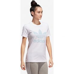 Adidas Originals Trefoil Koszulka Biały. Białe koszulki damskie adidas Originals, s, z nadrukiem, z elastanu, bez kołnierzyka. Za 111,95 zł.